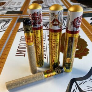 Hitzocristo Flower x Rosin Infused pre rolls made with premium cannabis flower and rosin concentrate for enhanced potency and flavor