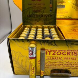 Hitzocristo Rosin Dab Tip pre rolls infused with premium rosin concentrate and high-quality cannabis flower for a strong experience